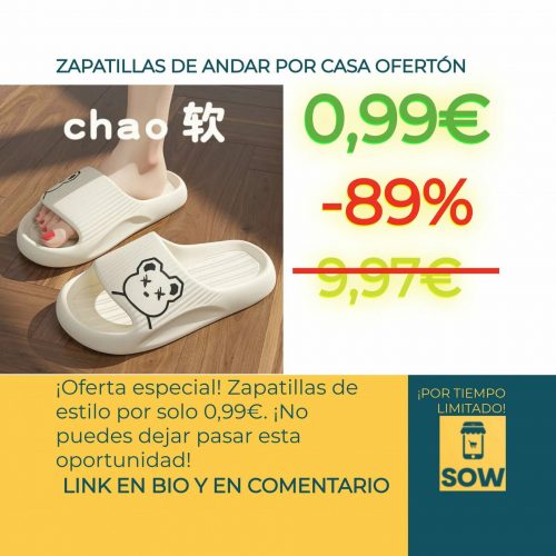 Zapatillas de moda a solo 0,99€.