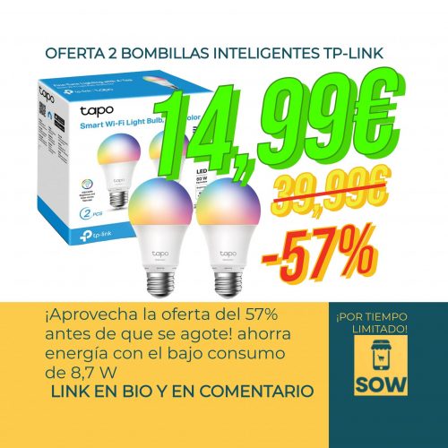 Bombillas inteligentes TP-Link, control total de iluminación.
