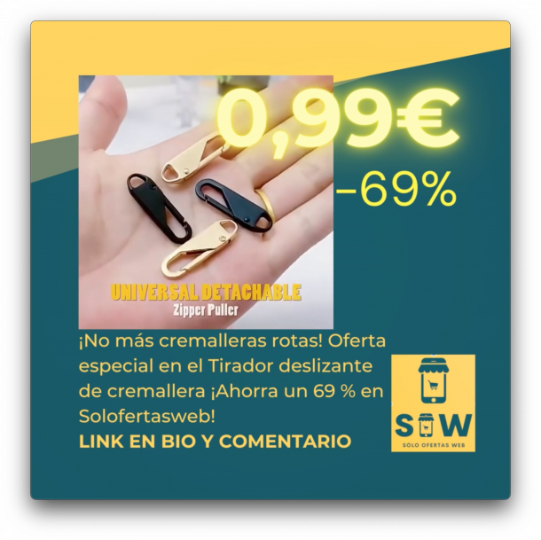 "Imagen del Tirador deslizante de cremallera y bolsa de reparación."