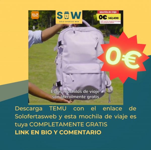 Promoción Especial: Mochila de Viaje Gratis