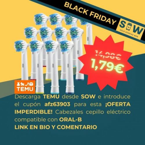 Imagen vibrante de los Cabezales de Cepillo de Dientes de Repuesto de Beyond One. ¡Renueva tu rutina de cuidado bucal con estos cabezales compatibles con Oral-B Braun! 🦷✨ ¡Compra ahora y disfruta de un 56% de descuento!