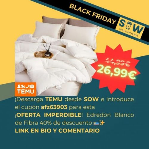 Imagen tentadora de un acogedor edredón blanco de fibra para cuatro estaciones. ¡Aprovecha la increíble oferta y transforma tu cama con este edredón de algodón transpirable perfecto para primavera y otoño!