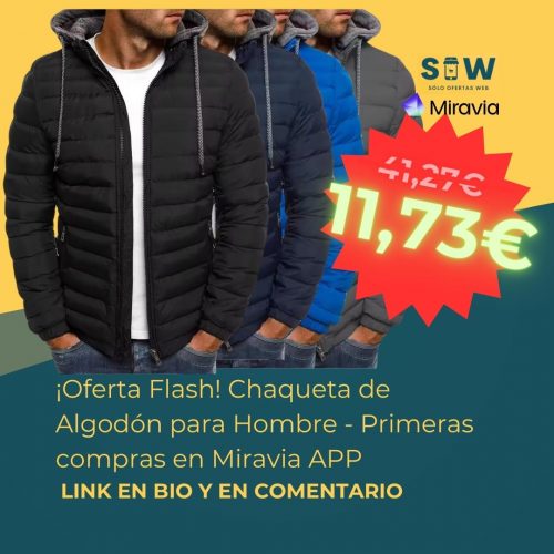 Imagen de la Chaqueta de algodón suelta para hombre, abrigo de algodón engrosado en color gris. Oferta flash del 53%, ahora a 11,73€ en lugar de 41,27€.