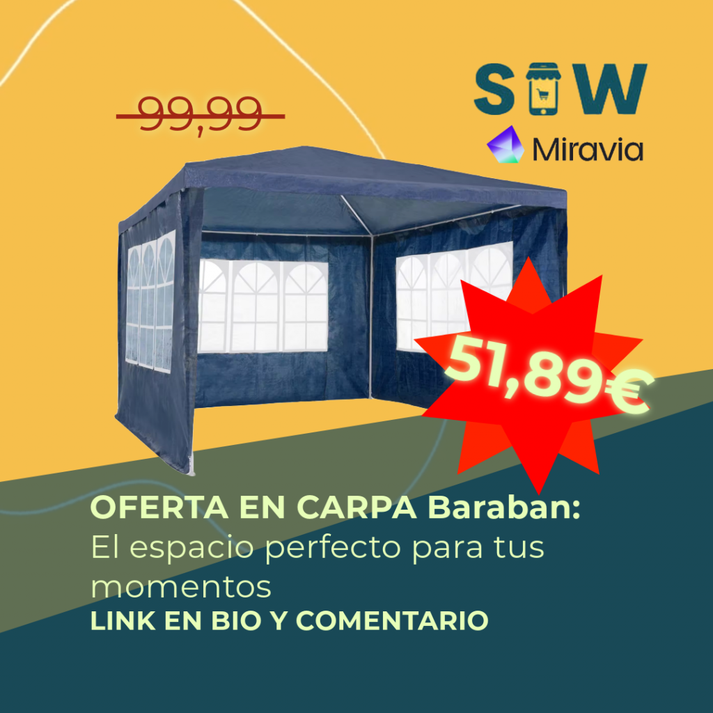 Carpa Plegable Baraban 3x3m con Paneles Laterales | Solo Ofertas Web