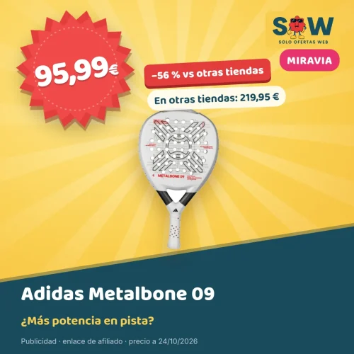 Pala de pádel Adidas Metalbone 09 2025 por 95,99 €