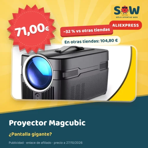 Proyector Magcubic HY450C 900 ANSI con WiFi 6 por 71 €