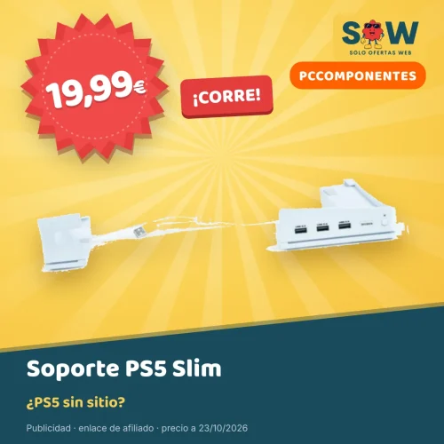 Soporte horizontal Nacon RGB para PS5 Slim por 19,99 €