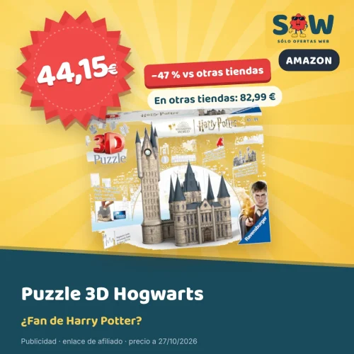 Puzzle 3D Torre de Astronomía Harry Potter por 44,15 €