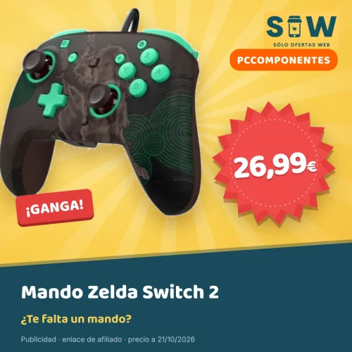 Mando Turtle Beach Rematch Zelda para Switch 2 por 26,99 €