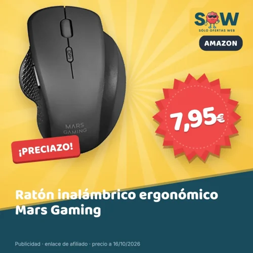 Ratón inalámbrico ergonómico Mars Gaming MMWERGO