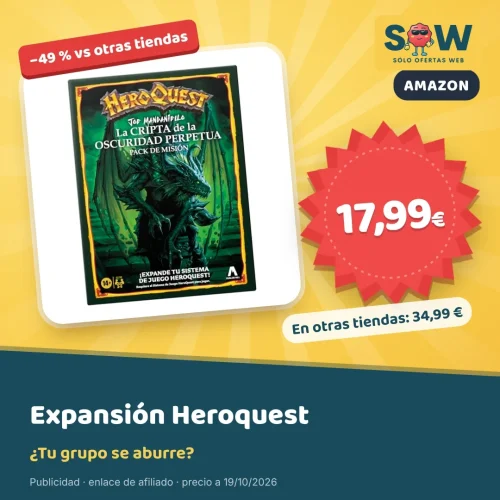 Heroquest La Cripta de la Oscuridad Perpetua a mitad de precio
