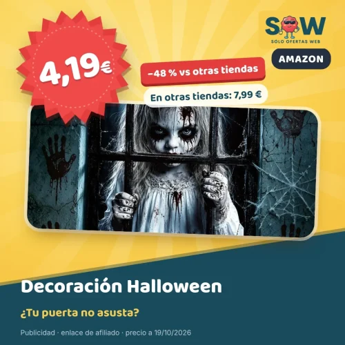 Decoración de Halloween para puerta y casa por 4,19 €