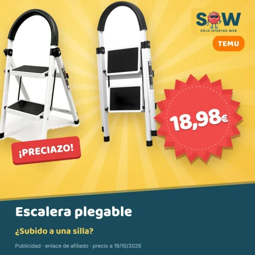 Escalera plegable antideslizante HEY! EVERYDAY por 18,98 €